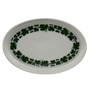 Meissen Swords Oval Small Serving Platter Plate Weinlaub Grapevine Leaf Germany